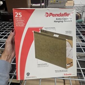Pendaflex Extra Capacity Box Hanging Standard Folders - 25 New - 3" Expansion